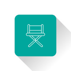 vector illustration of cinema director chair icon