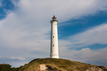 Fototapeta na wymiar mächtiger Leuchtturm in Dänemark / Jütland