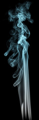 Colored smoke on black background abstract art texture fog