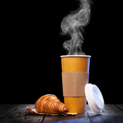 Coffee in a paper cup
