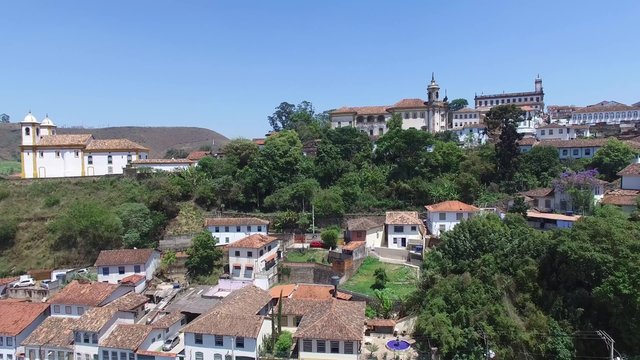 Flying over Ouro Preto, Minas Gerais, Brazil