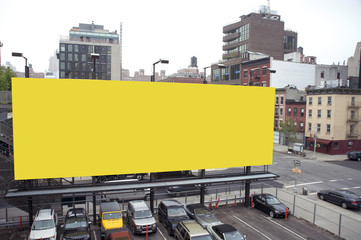 Blank billboard in a city - obrazy, fototapety, plakaty