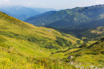 Highland view at sunny day