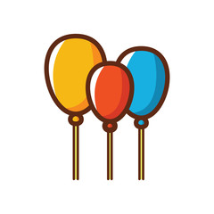 Balloons cartoon vector