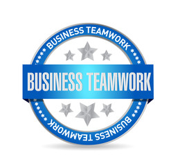 business teamwork seal sign concept