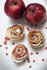 apple rose muffin
