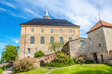Fototapeta na wymiar Medieval Akershus Castle in a summer day, Oslo