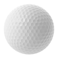 Abwaschbare Fototapete Ballsport Golfball isoliert auf weißem Hintergrund