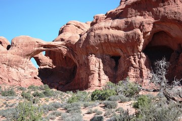 Double Arch at the Arches National Park in Moab, Utah 