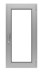gray metallic window isolated on white background