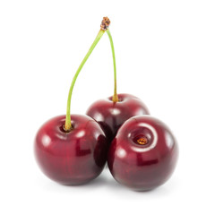 Cherry on white background
