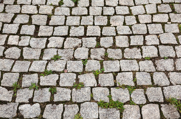 Vintage stone street road pavement texture