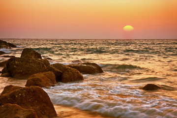 Beautiful Sea sunset background