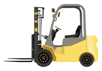 Yellow Forklift Truck