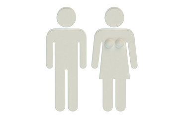 Man and woman silhouette