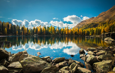 laghetto alpino in autunno (lago Saoseo - CH)