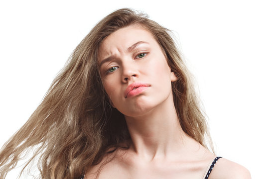 attractive young female in dress isolated