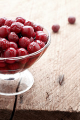 Cherries in a glass vase