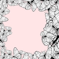 Abstract butterflies background