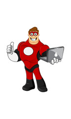 Superhero In Red Character
