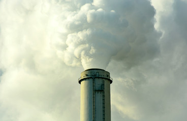 Coal Power Plant Smokestack Carbon Dioxide Pollution