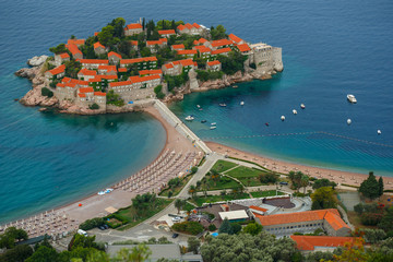 Fototapeta premium Sveti Stefan island in Budva, Montenegro