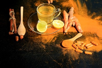 turmeric with lemon tea
