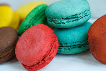 Macaroons variety closeup