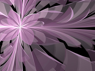 Abstract digitally generated pink and purple background with flo
