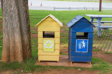 trashcan in the park