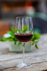 Wine glass on the background