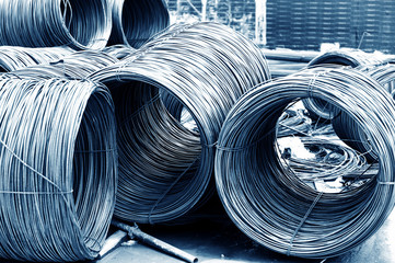 iron wires under the sky for construction