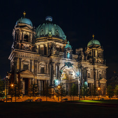 Fototapeta na wymiar Berlin Cathedral at Night, Germany