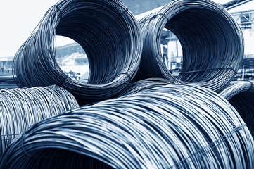 iron wires under the sky for construction