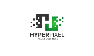 H Letter - Pixel Logo