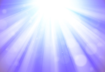 Purple glitter sparkle defocused rays lights bokeh abstract background.