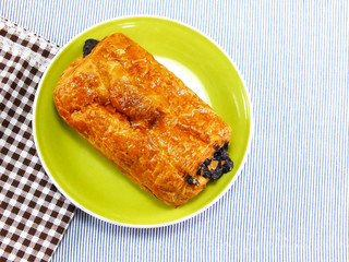 croissants with chocolate filling Chocolate bread stuffing