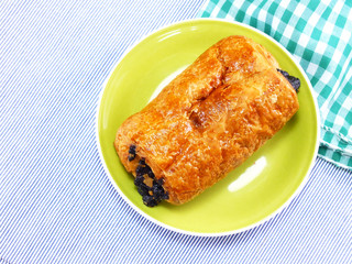 croissants with chocolate filling Chocolate bread stuffing