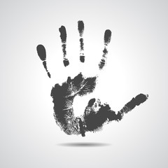 Print of hand of man, cute skin texture pattern,vector grunge il