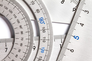 close up a part of silver precision measurement tool