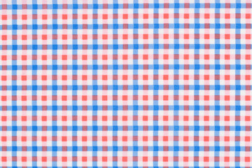 チェック柄の巾着袋　