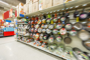 supermarket aisle, Motion Blur background。