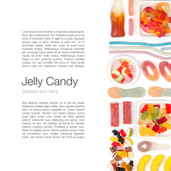 jelly candies on white background