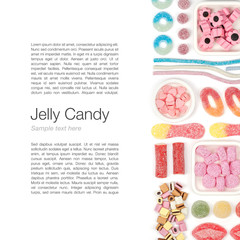 Obraz premium jelly candies on white background