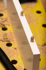 Woodworking tools in macro view