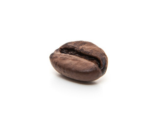 Fresh roasted coffee bean. All on white background