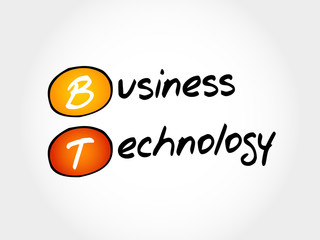 BT - Business Technology, acronym business concept