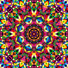 bright seamless kaleidoscope pattern