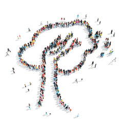 group people  shape  tree cartoon