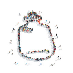 people glass jar cartoon